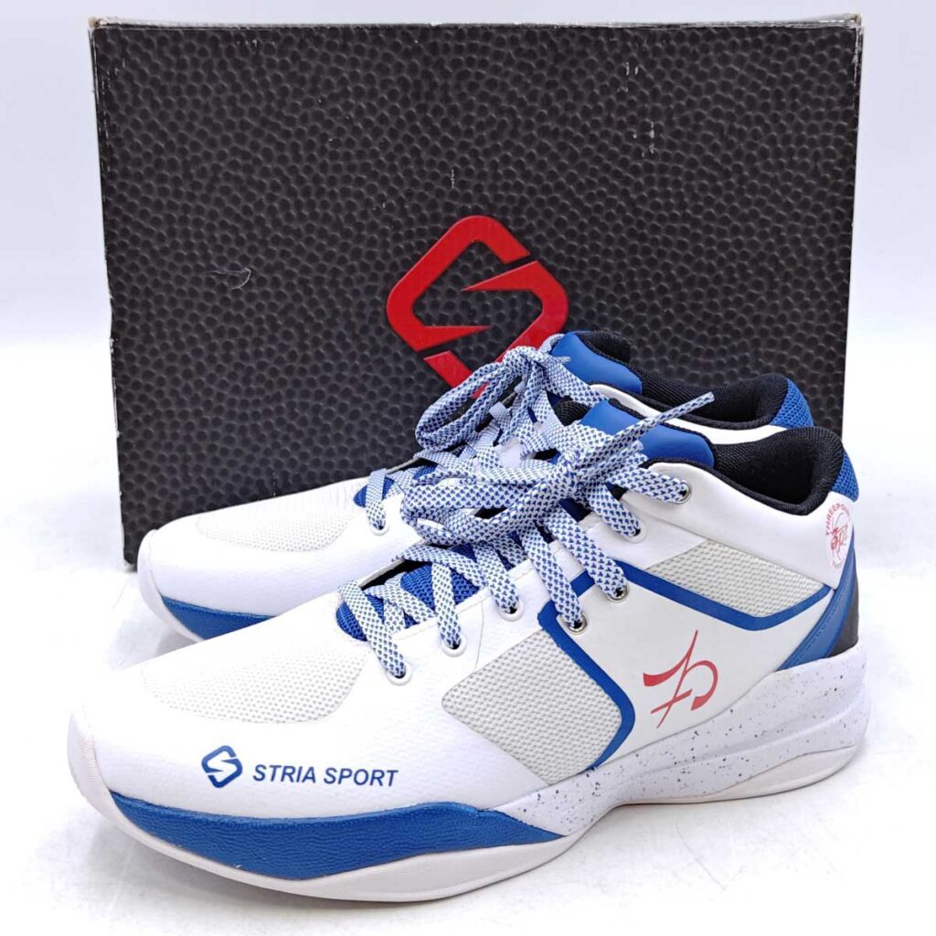 STRIA SPORT 107シリーズ バスケットボールシューズ 28cm ホワイト/ブルー 468514 メンズ