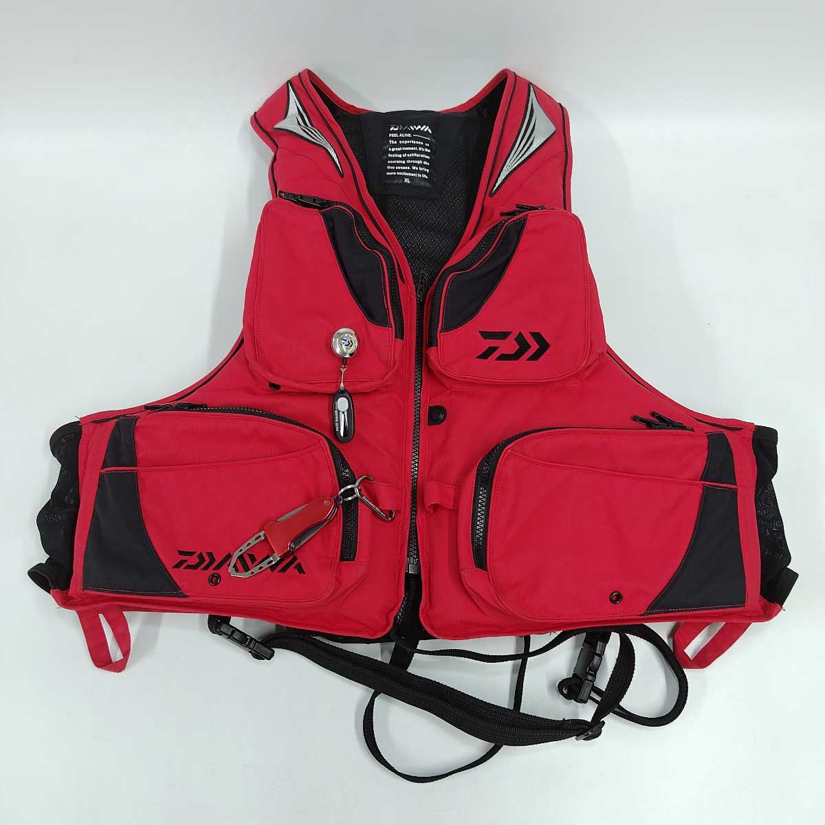 ダイワ フローティングベスト ライフジャケット XL レッド DF-6305 DAIWA GMグリップ付き
公