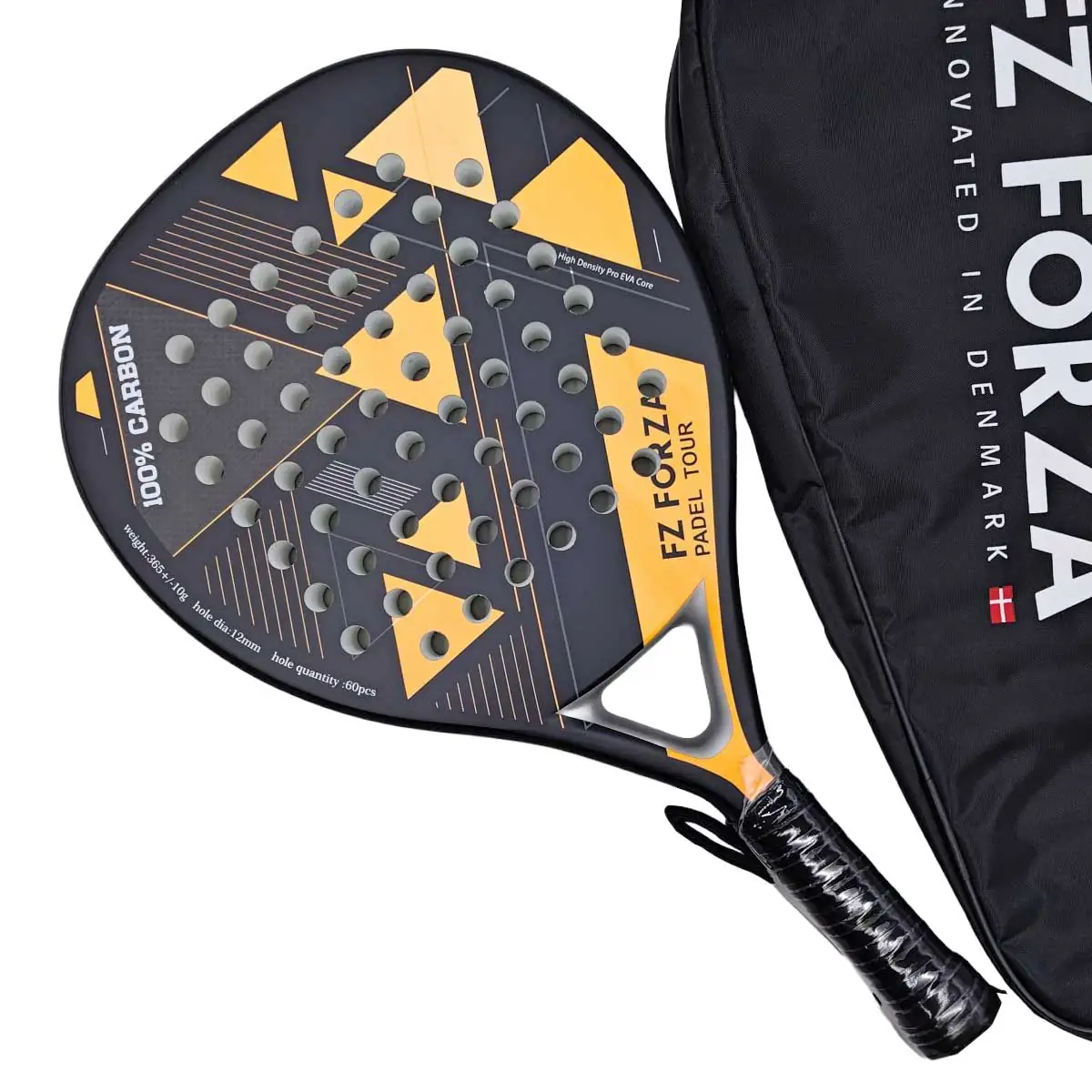 FZ FORZA フォーザ PADEL TOUR パデル ツアー ラケット ブラック/オレンジ FZ302976 カバー(ケース FZ302998)付